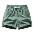 thumbnail image 1 of Fanxing Mens Lounge Shorts Big and Tall Workout Gym Shorts Lightweight Drawstring Cotton Blend Sleep Bottoms Army Green,XXXXL, 1 of 2