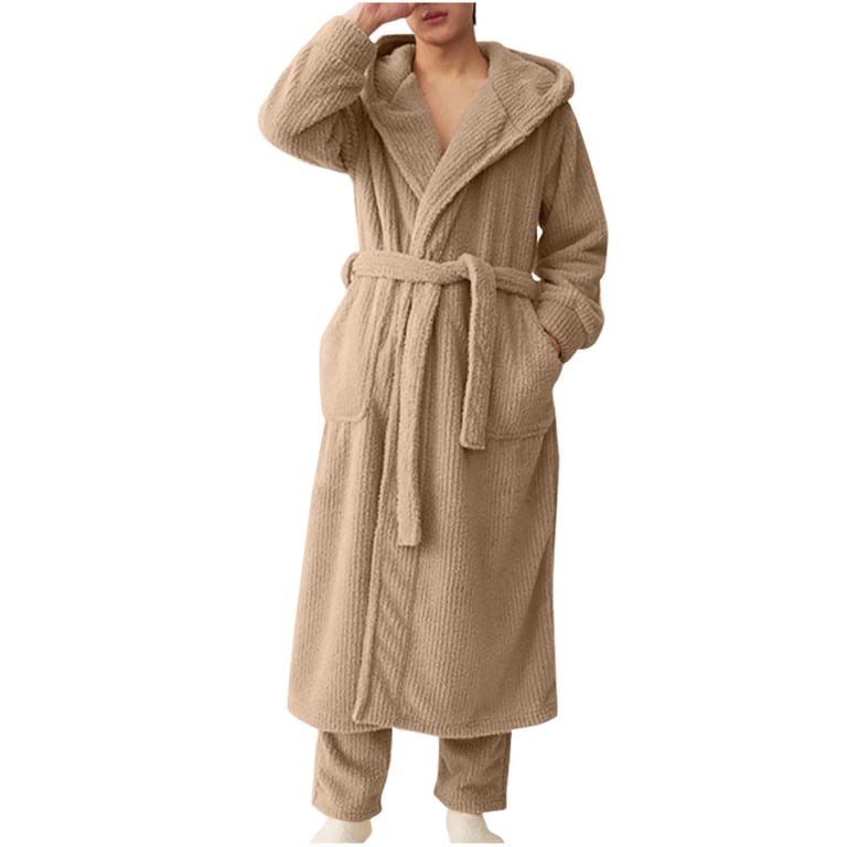beige fluffy dressing gown M&S 30 'cuddly' fleece hooded dressing gown ideal to 'snuggle in' on cold nights