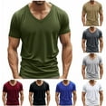 thumbnail image 1 of Fanxing Mens V Neck Undershirts Under $15 Army Green Stretch Blend Undershirt Tops XXL, 1 of 8