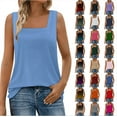 thumbnail image 1 of Fanxing Orange Ladies Tank Tops M Solid Color Summer Sleeveless T Shirts for Women 2025 Summer （Women's S-2XL), 1 of 8