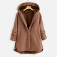 thumbnail image 1 of Fanxing Oversized Fleece Lined Jacket for Women Plus Size Plaid Sherpa Cozy Coats with Pockets Hooded Button Down Winter Outwear S, 1 of 6