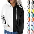 thumbnail image 1 of Fanxing Oversized Sweatshirts for Teen Girl Trendy Colorblock Fleece Hoodies Juniors Drop Shoulder Long Sleeve Pullover Hoody Tops Orange,XXXL, 1 of 5
