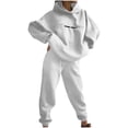thumbnail image 1 of Fanxing Oversized Tracksuit for Teen Girls Boyfriend Style Sweatsuit for Women Two Piece Suit Track Outfits for Teen Girls 2 Piece Set Athleisure Set Activewear, 1 of 5