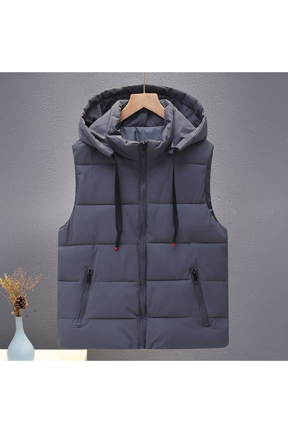 Plus Size Quilted Vest for Women Packable Sleeveless Puffer Jacket Zip Up Crop Padded Waistcoat with Zipper Pocket Gray 3XL