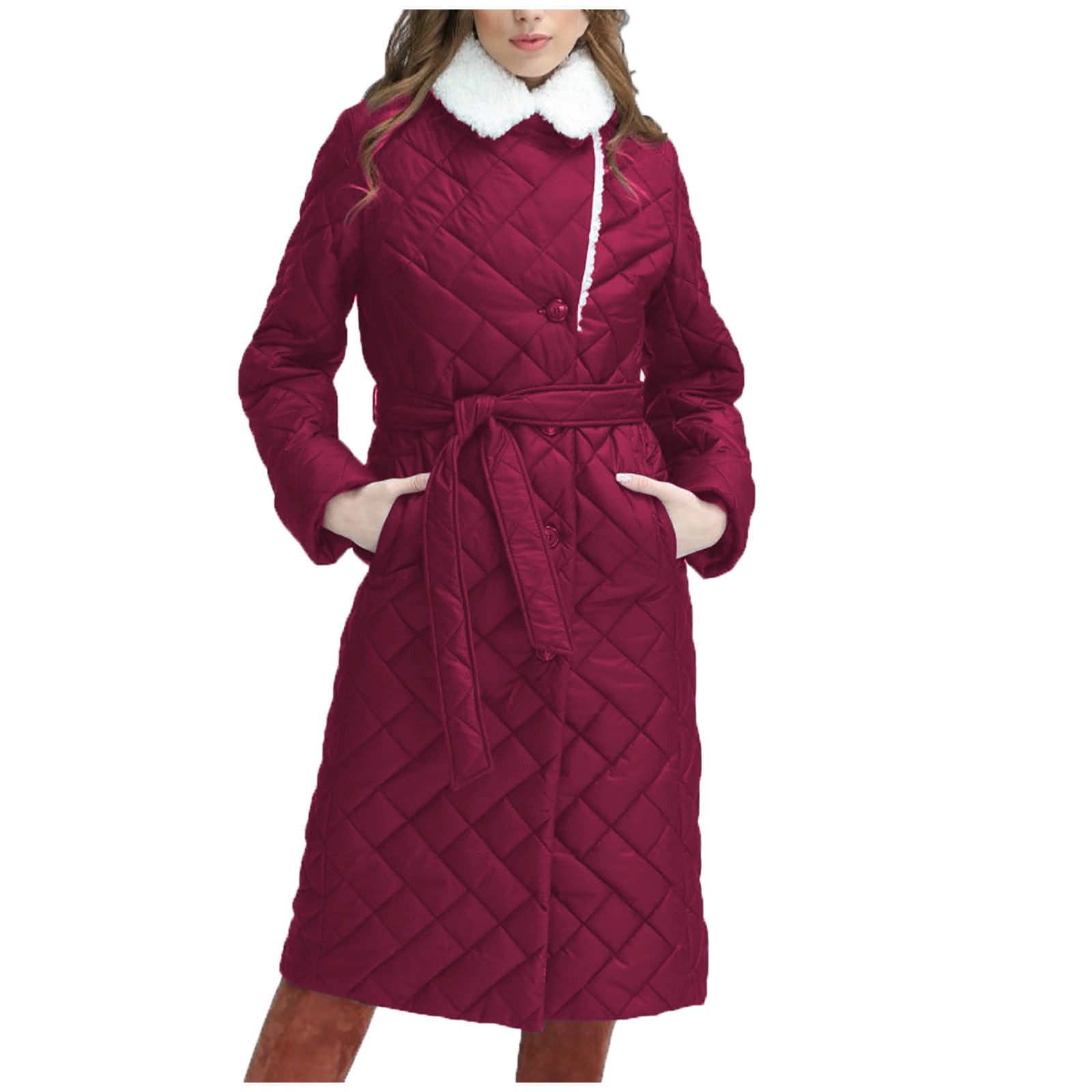 Fanxing Puffer Jacket for Women Long Coat Slim Fit Maxi Down Jacket