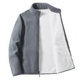 thumbnail image 1 of Fanxing Rain Jacket Clearance 2024 Men's Full Zip Fleece Jacket Lightweight Stand Collar Jackets Soft Warm Windproof Casual Coats with Pockets, 1 of 4