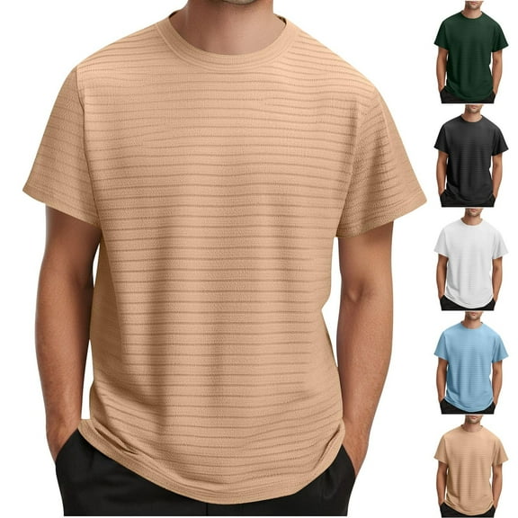 Fanxing Soft Tall Slim Fit Undershirt Muscle Slim T Shirt Summer Casual Workout Athletic Tee Shirts Black,M