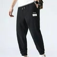thumbnail image 1 of Fanxing Stretch Tapered Pants for Men Big and Tall Quick Drying Athletic Pants Slim Fit Workout Gym Track Pants Summer Lightweight Joggers Pants Black XXXL, 1 of 4