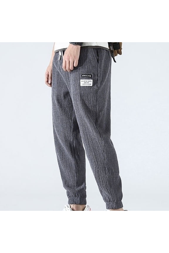 Stretch Tapered Pants for Men Big and Tall Quick Drying Athletic Pants Slim Fit Workout Gym Track Pants Summer Lightweight Joggers Pants Gray XXXXL