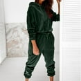 thumbnail image 1 of Fanxing Sweatsuits 2pcs Sets Womens Under $20.00 Pink Women's Fall Velvet Tracksuits Long Sleeve Hooded Sweatshirt with Wide Leg Pants 2 Piece Sets Drawstring Hoodies Outfits Valentine's Day, 1 of 9