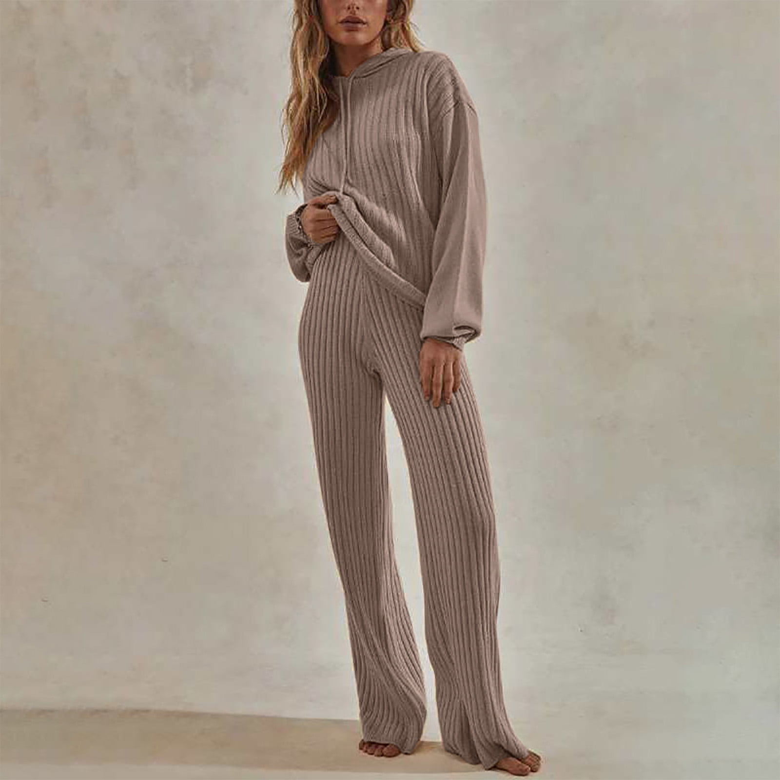 Fanxing Sweatsuits 2pcs Sets Womens Women Knitted Tracksuits Outfits