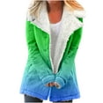 thumbnail image 1 of Fanxing Teen Girls Winter Pea Coats Warm Sherpa Lined Parkas Jacket Thicken Outerwear with Pocket Juniors Puffer Jackets Streetwear Green XL, 1 of 5