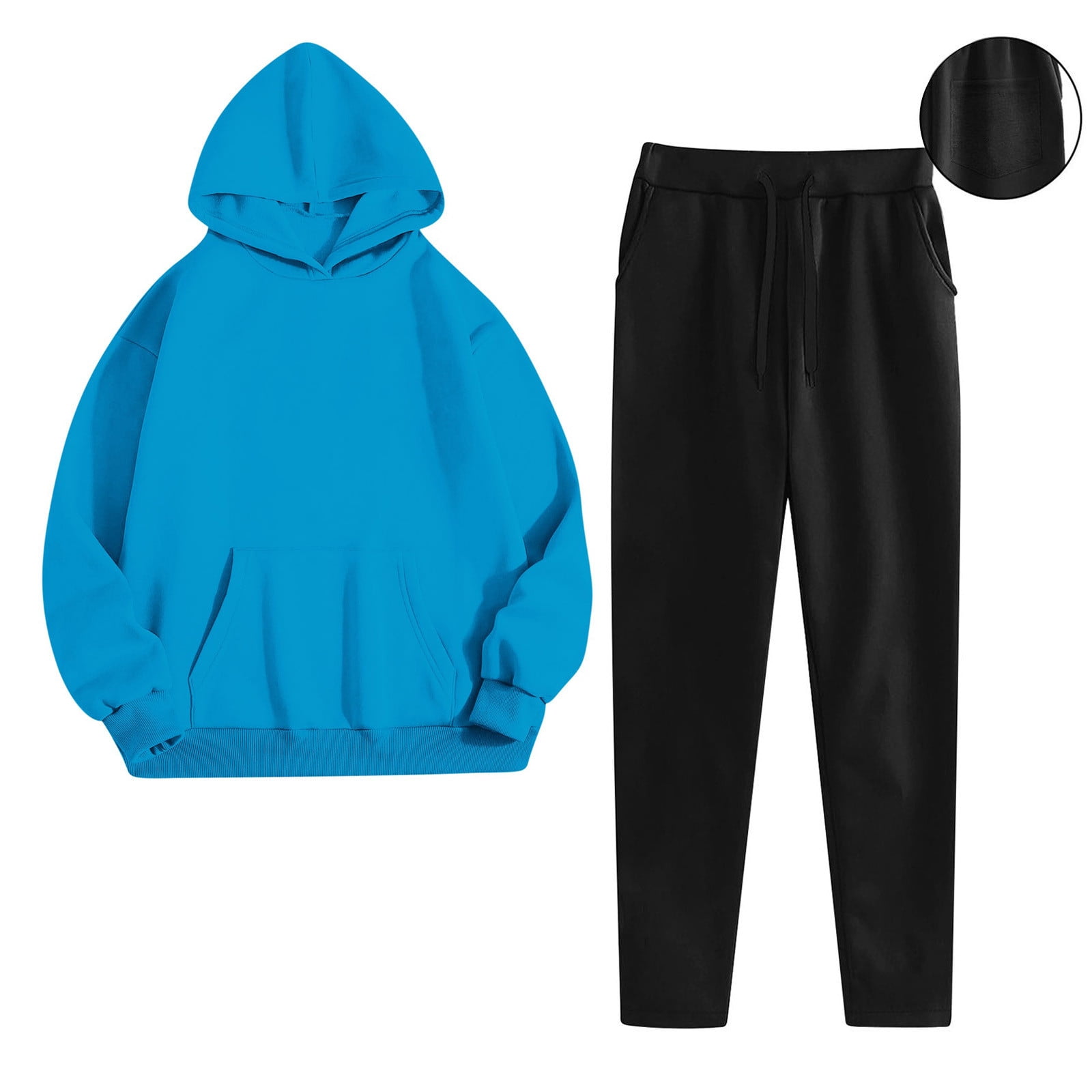 Women's Loose Round Neck Casual Sweatshirt Two-piece Suit