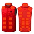 thumbnail image 1 of Fanxing Unisex Heated Vests Zone 26 Heating Jacket Plus Size Sleeveless Fleece Jackets Winter Warm Outdoor Hunting Coat Red 5XL, 1 of 7