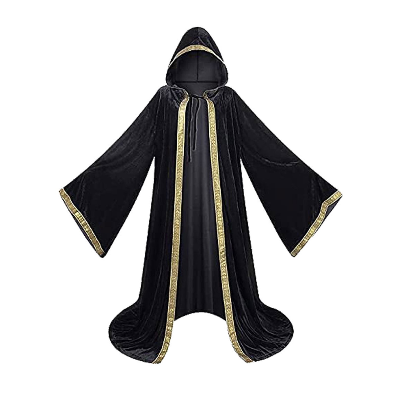 Fanxing Unisex Velvet Renaissance Medieval Cloak Cape for Women Men Maxi Velvet Gothic Capes
