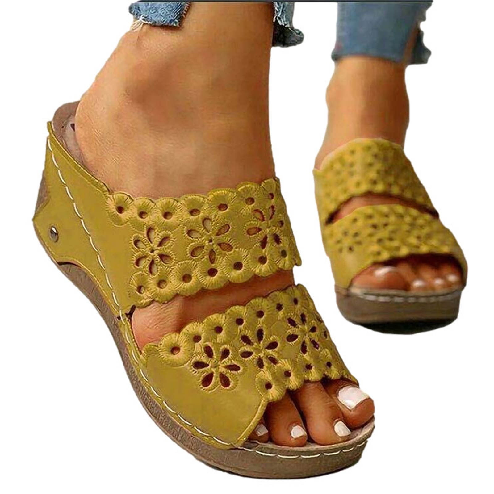 Fanxing Wedges Shoes for Women Sandals with Arch Support Comfortable