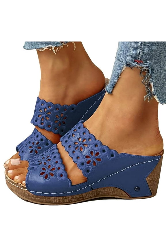 Wedges Shoes for Women Sandals with Arch Support Comfortable Bunion Corrector Orthopedic Sandals Women Flip Flops Dressy Summer Walking Wedge Shoes