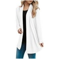 thumbnail image 1 of Fanxing Women's Fashion Long Sleeve Cardigan Jacket Coat Flowy Open Front Long Cardigans Costumes Fall White,L, 1 of 7
