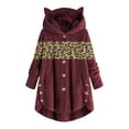 thumbnail image 1 of Fanxing Winter Jackets for Women Plus Size Clearance 2024 Cute Cat Ear Hooded Cardigan Oversized Warm Sherpa Jacket Casual Fuzzy Fleece Lined Coats Hoodies Long Sleeve Outerwear with Pockets S-5XL, 1 of 5