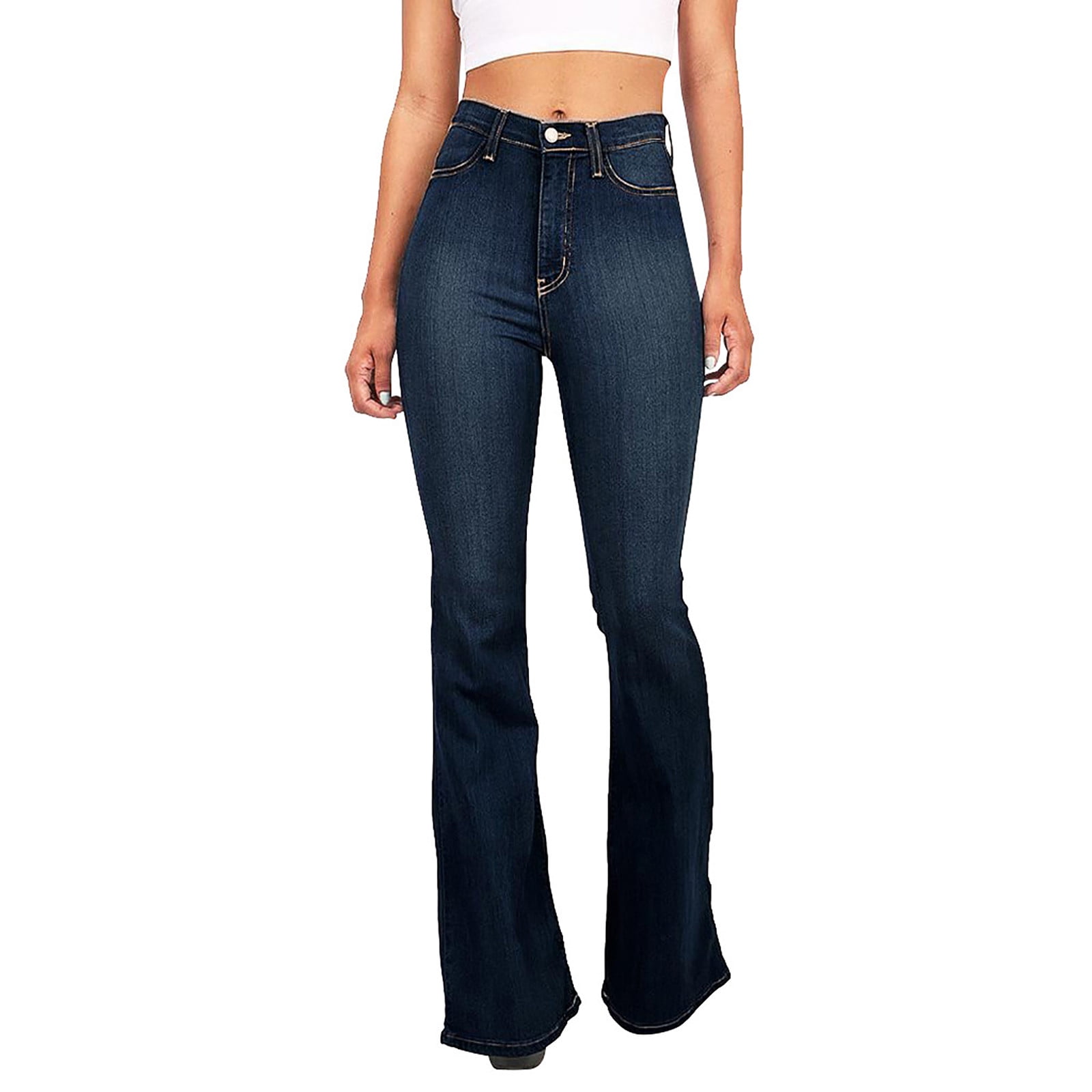 Fanxing Women Bootcut Jeans, High Waist Stretch Denim Pants, Curvy ...