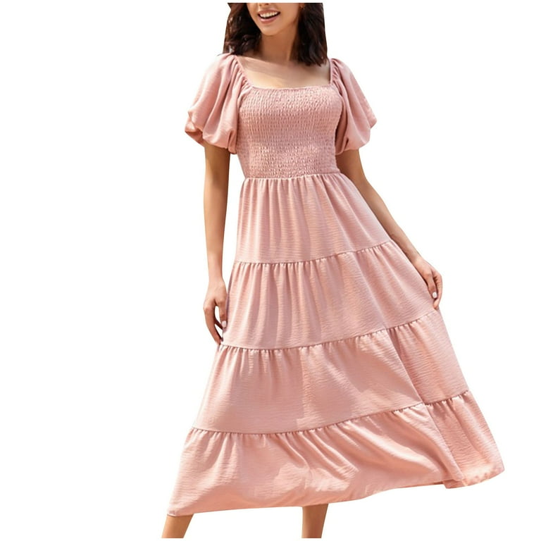 Chiffon 3/4 Sleeve Mini Round Neck Vacation Dresses Chiffon 3/4 Sleeve Mini Round Neck Vacation Dresses