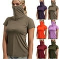 thumbnail image 1 of Fanxing Women's Sun Hoodie with Built-In Face Mask Sun Shirt Wine,L, 1 of 8