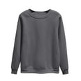 thumbnail image 1 of Fanxing Womens Crewneck Sweatshirts Drop Shoulder Fleece Pullovers 2025 Fall Long Sleeve Tops Oversized Workout Athletic Sweatshirts, 1 of 5