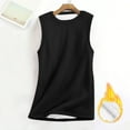 thumbnail image 1 of Fanxing Womens Fleece Lined Tank Tops Sleeveless Sherpa Pullover Crewneck Sweatshirt Fall Winter Lounge Vests Homewear Black S, 1 of 9