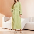 thumbnail image 1 of Fanxing Womens Fleece Robe | Super Soft & Warm | Thick Plush | Full Length Yellow M, 1 of 3