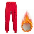 thumbnail image 1 of Fanxing Womens Heartbeats Fleece Sweatpants Lined Warm Athletic Active Jogger Ruched Lounge Pants Red XXL, 1 of 3