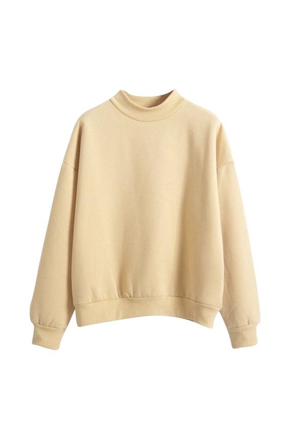 Womens Mock Neck Pullover Athletic Tops Fall Fleece Long Sleeve Workout Sweatshirts Casual Solid Color Pullovers Gray,XL