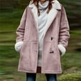 thumbnail image 1 of Fanxing Womens Plus Size Winter Jacket Fleece Lined Hoodie Coats Warm Casual Soft Cozy Horn Button Down Coats 2XL, 1 of 5