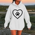 thumbnail image 1 of Fanxing Womens Plus Sweatshirts & Hoodies Cute Heart Graphic Oversized Hooded Sweatshirts Fall Winter Fashion Teen Girl Pullover White XL, 1 of 5