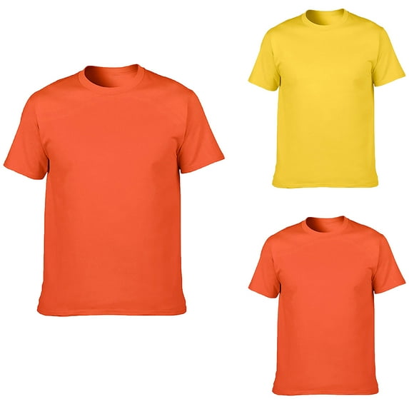 Fanxing Womens Summer Tees Cotton Jersey T-Shirt Ultra Soft Slim Fit Essentials Yellow,XXXL