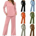 thumbnail image 1 of Fanxing Womens Sweat Suits And Jogger Sets Plus Size Women Plus Size Oversized Dressy Pant Suits 3/4 Sleeve Tunic Tops 2 Piece Sweatsuits Lounge Matching Sets, 1 of 8