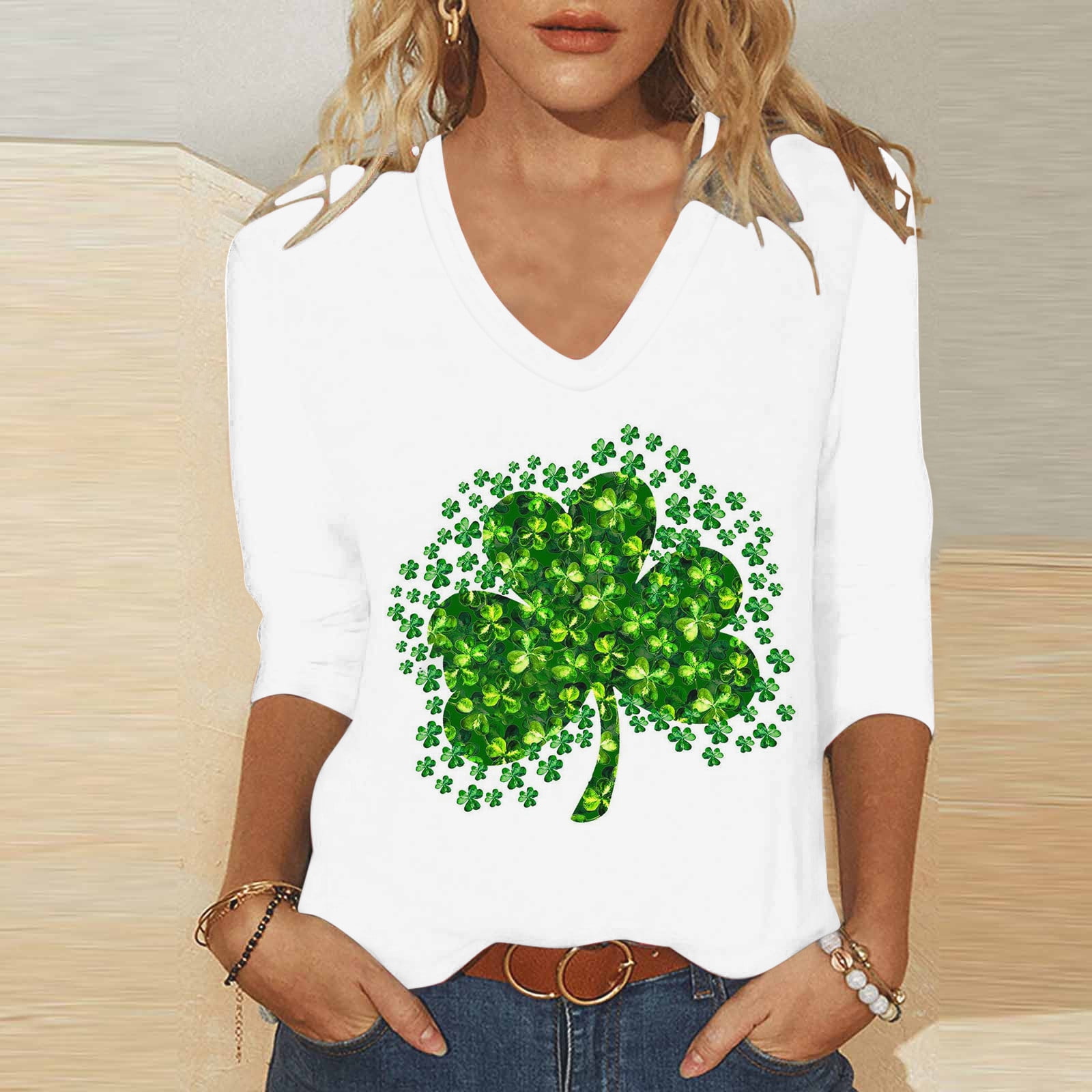 st patricks day green blouse