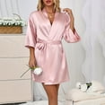 thumbnail image 1 of Fanxing Womens Zip Up Fleece Robes Fannel Jacquard Plush Bathrobe Cozy Warm Soft Nightgown Winter Soft Ankle Lenght Maternity Robe Hot Pink M, 1 of 9