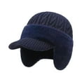 thumbnail image 1 of Fanyil Cold Shield Trapper, Coldshield Trapper Hat, Blocking Knitted Hats with Ear Flaps and Wool Brim, Soft Breathable (Black), 1 of 5