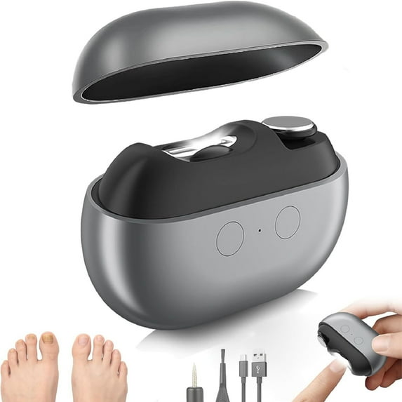 Fanyil EasyClip Smart Nail Clipper for Seniors, Easy Clip Electric Toe Nail Clippe, 2026 3-in-1 Electric Nail Clipper & Polisher with LED Light, USB, Nail Scraps Storage