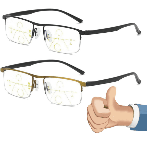 Fanyil Intellireaders, Intelligent Reading Glasses, Titanium Progressive Far and near Dual-Use Reading Glasses