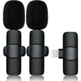 thumbnail image 1 of Fanzey Wireless Lavalier Lapel Microphone, Black, 1 of 6