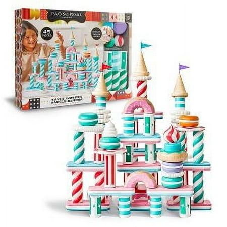 Fao Schwarz Tasty Towers Castle Blocks Building Set, Green, 45 Piece