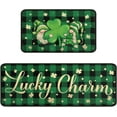 thumbnail image 1 of Faptoena St Patricks Day Kitchen Rugs and Mats Sets of 2,St.Patrick''s Day Kitchen Decoration Rubber Backing Non-Slip Absorbent Kitchen Mats for Sink,Waterproof Runner Rug for Laundry Room, 1 of 6