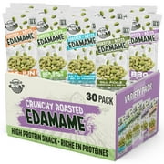 Far Field Crunchy Edamame Beans Variety Pack Roasted Salty Snacks, Low Calorie, Healthy Snack 30 Pack 26 g