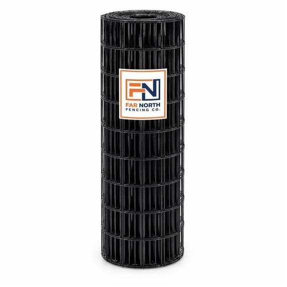 Far North International W14725024B Black Vinyl Coated 14GA 6ft x 50ft 2 ...