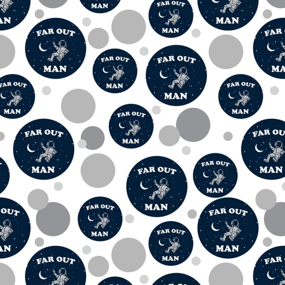 Far Out Man Space Astronaut Funny Humor Premium Gift Wrap Wrapping Paper Roll