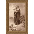 thumbnail image 1 of Far from home 17x24 Gold Ornate Wood Framed Canvas Art by Bouguereau, William Adolphe, 1 of 2