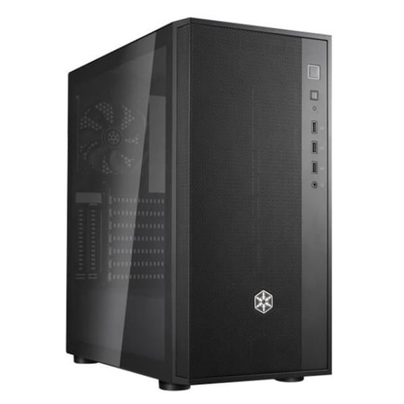 Fara R1 V2 Stylish & Distinct Tempered Glass Mid Tower ATX Chassis, Black