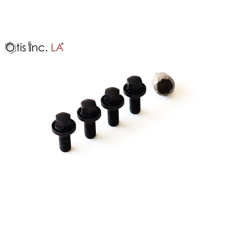 Farad Galaxy Lock Wheel Lock Bolt M12x1.25x22, Cone Seat, Black, One Key