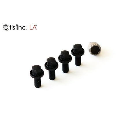 Farad Galaxy Lock Wheel Lock Bolt M14x1.5x45, R14 Ball Seat, Black, Hex 17, One Key